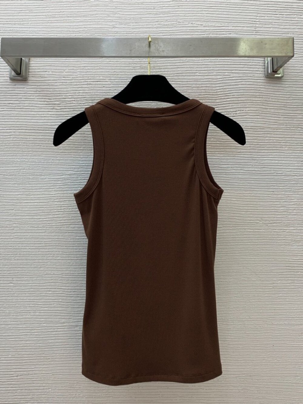 Miu Miu BrownTank Top with Logo - Picture 2 of 8